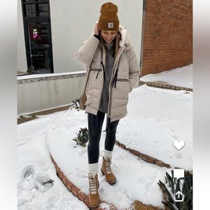 Amazon Women's Beige Winter Jacket. Like new.